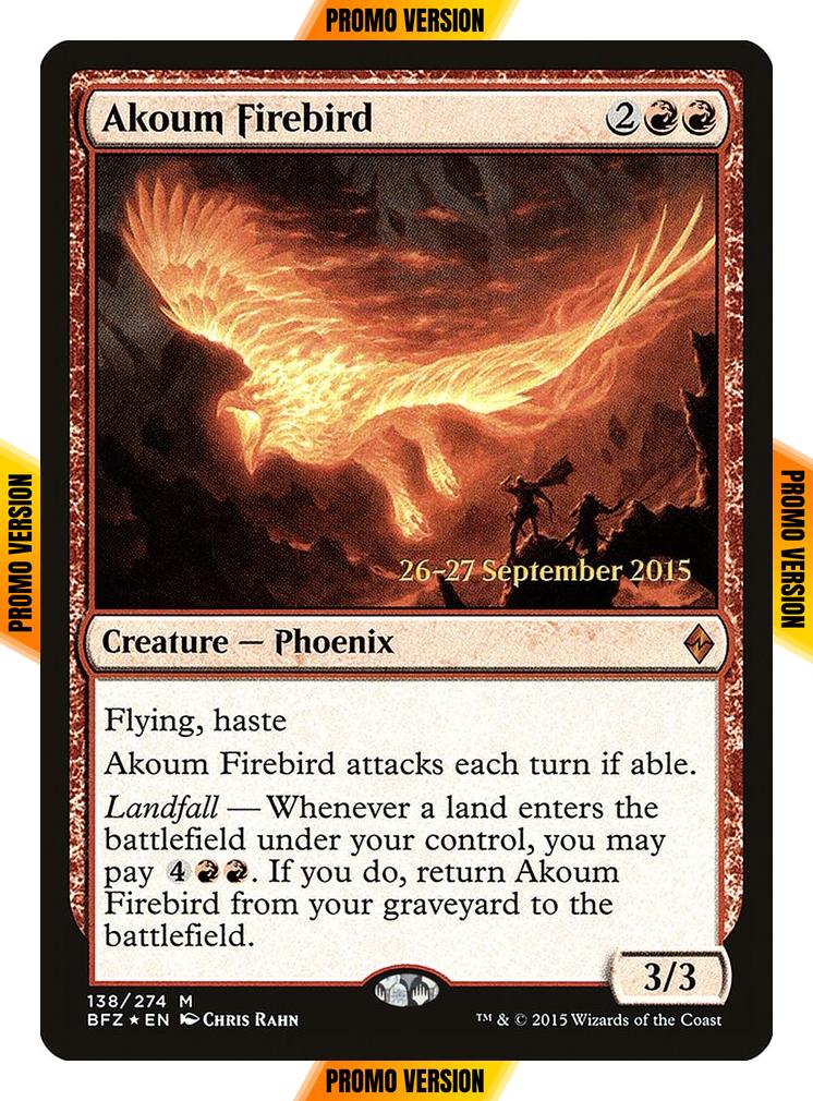 Akoum Firebird [138s] [Battle for Zendikar Promos] [Foil]