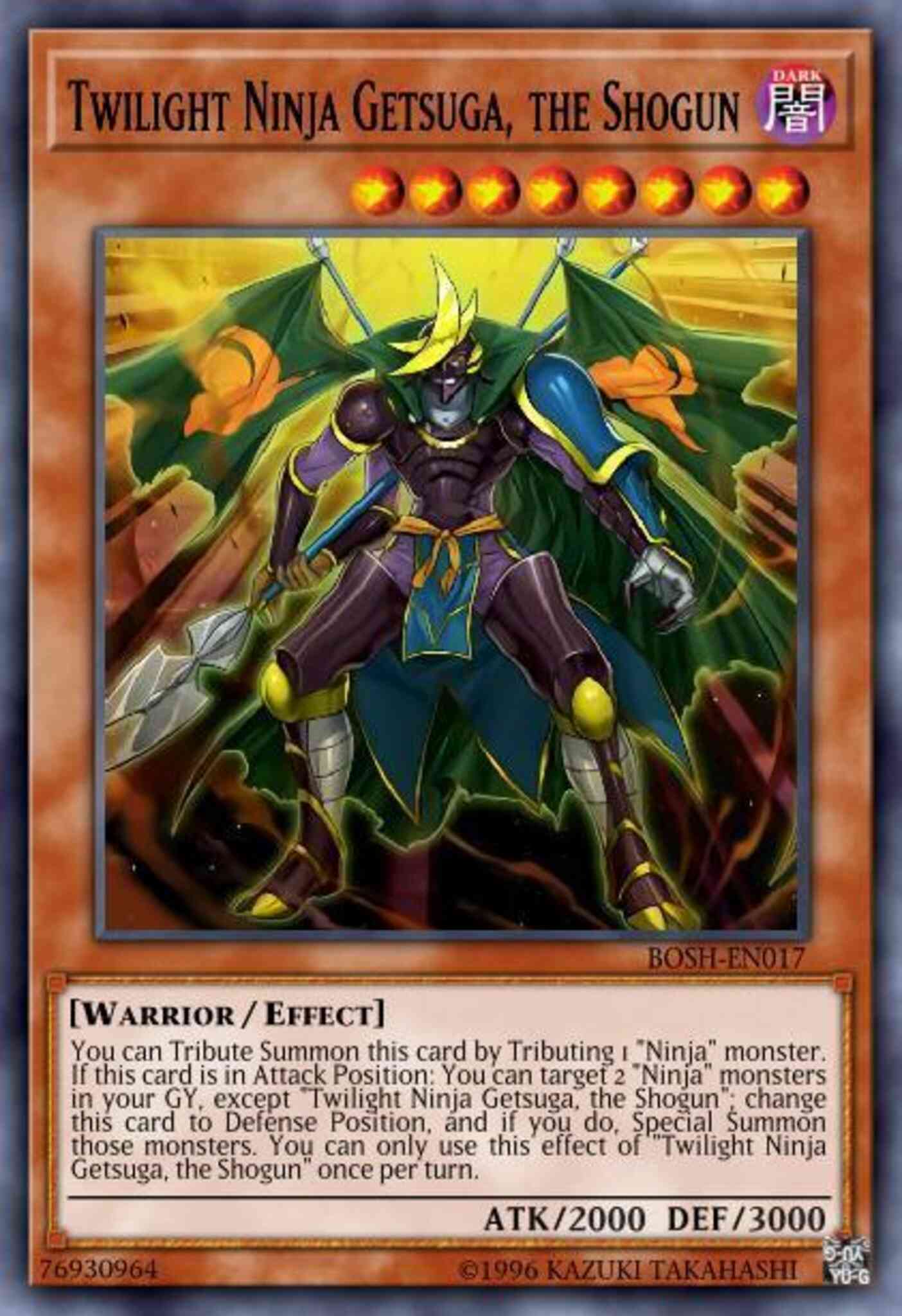 Twilight Ninja Getsuga, the Shogun - MP16-EN188 - Rare - Unlimited