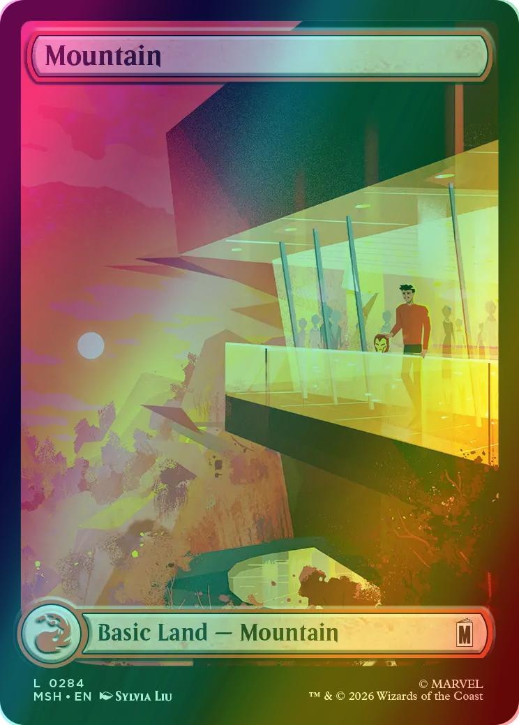 Mountain [284] [Full Art] [City Calm] [Marvel Super Heroes] [Foil]