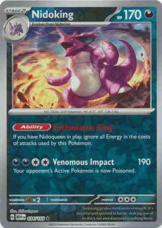 Nidoking - 034/165 - Rare [sv035-034] [Reverse Holo]