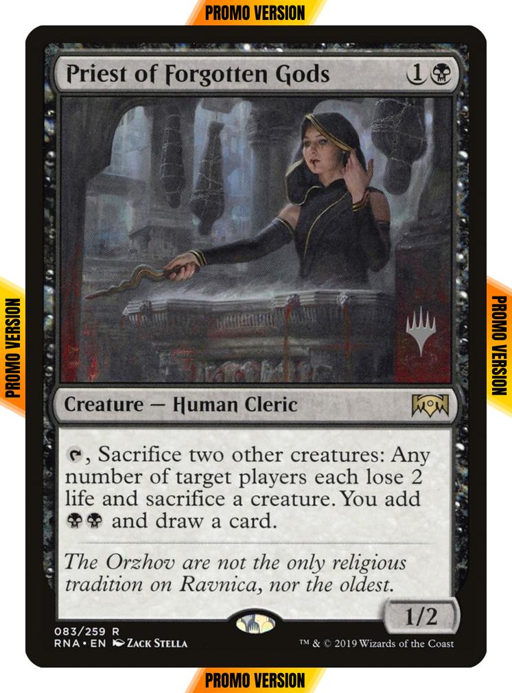 Priest of Forgotten Gods [83p] [Promo Pack] [Ravnica Allegiance Promos] [Non-Foil]