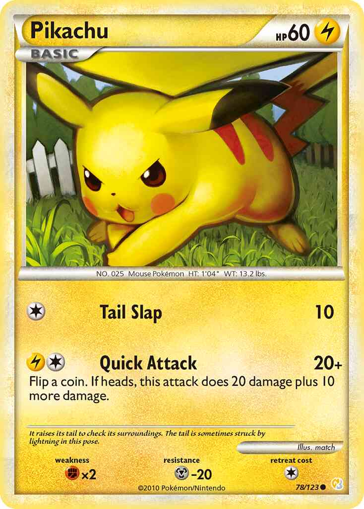 Pikachu - 78/123 - Common [hgss1-78] [Reverse Holo]