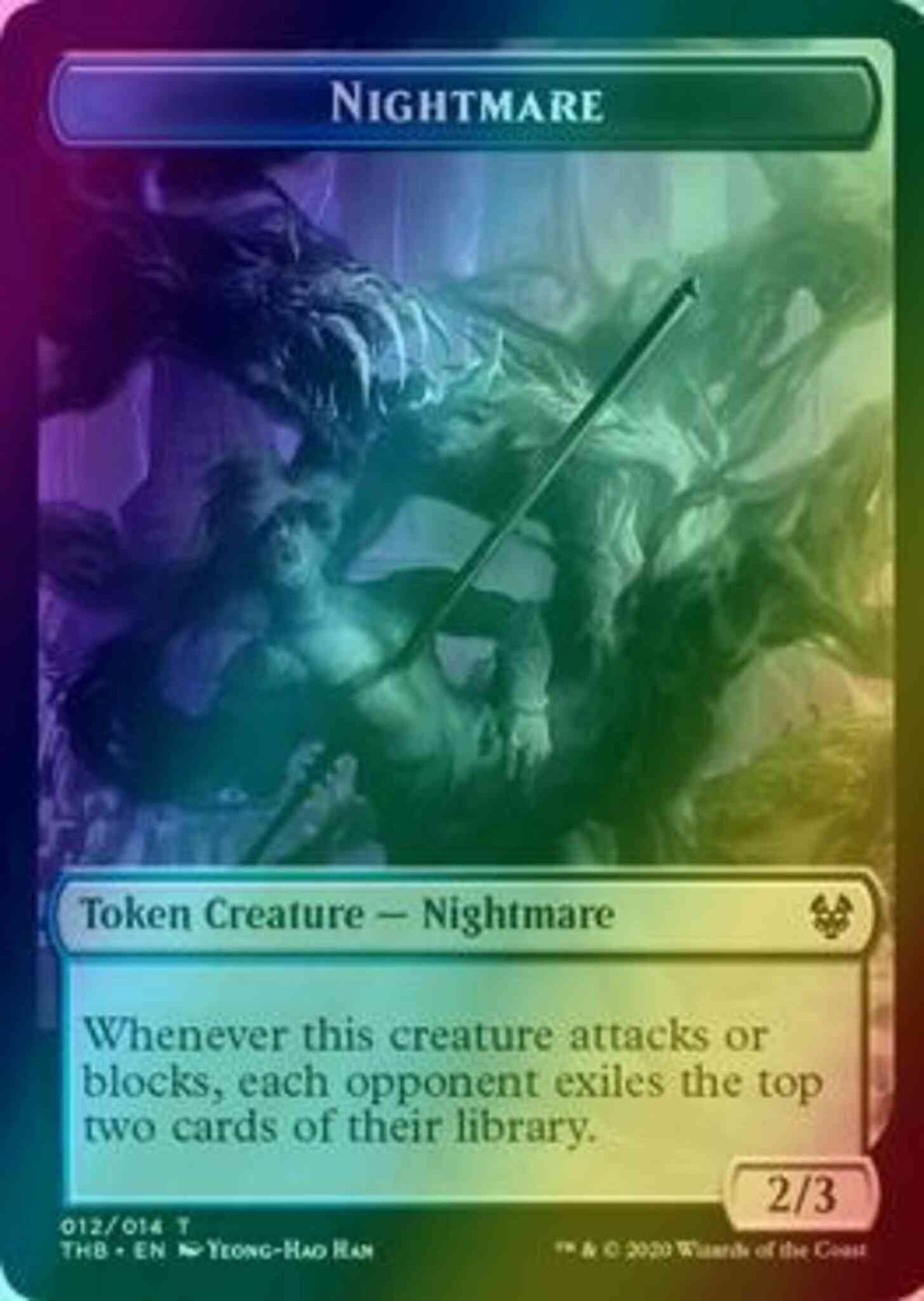 Nightmare Token (12) // Satyr Token (09) [Theros Beyond Death Tokens] [Foil]