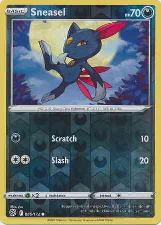 Sneasel - 086/172 - Common [swsh9-086] [Reverse Holo]