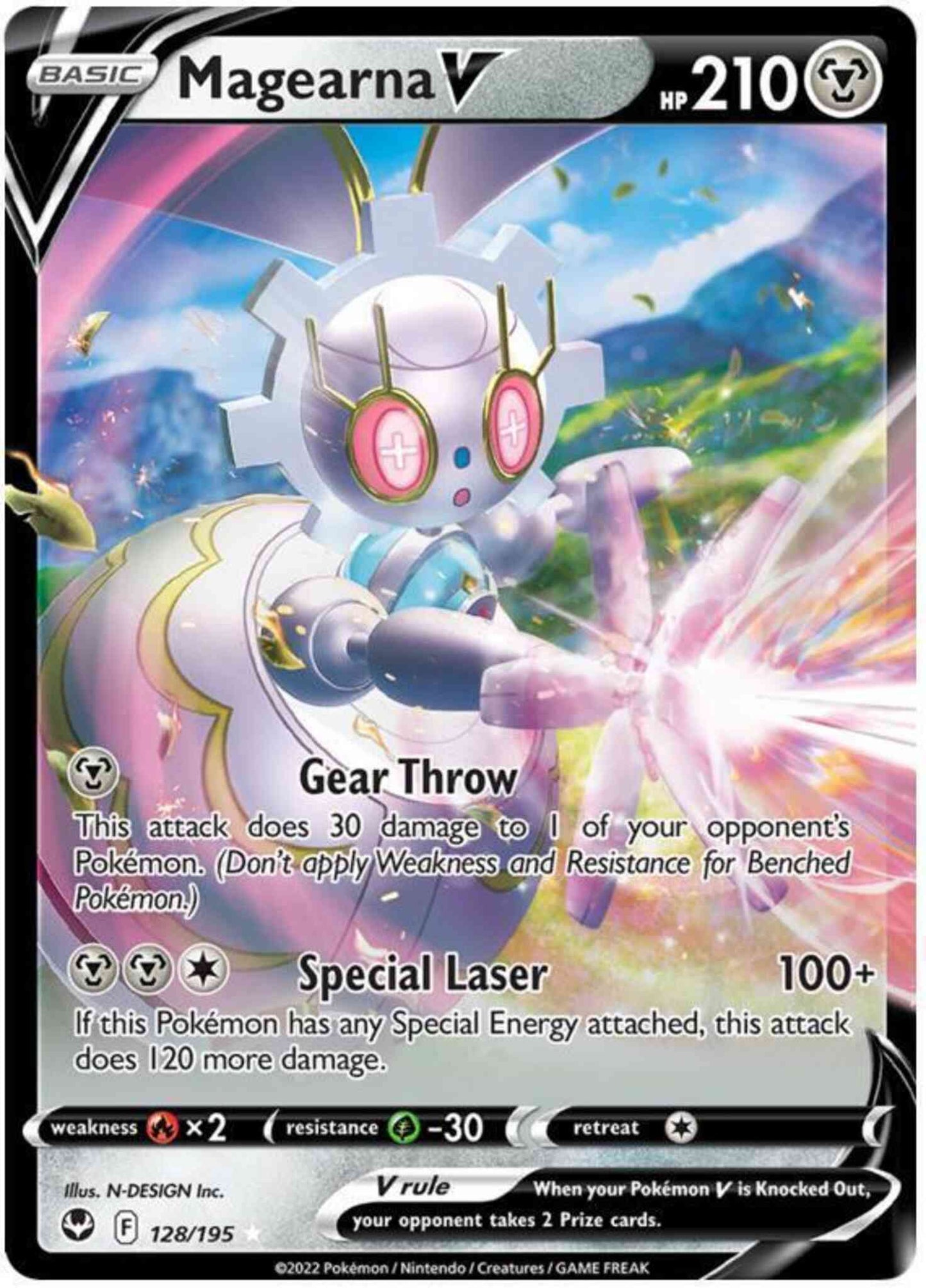 Magearna V - 128/195 - Rare Holo V [swsh12-128] [Ultra]