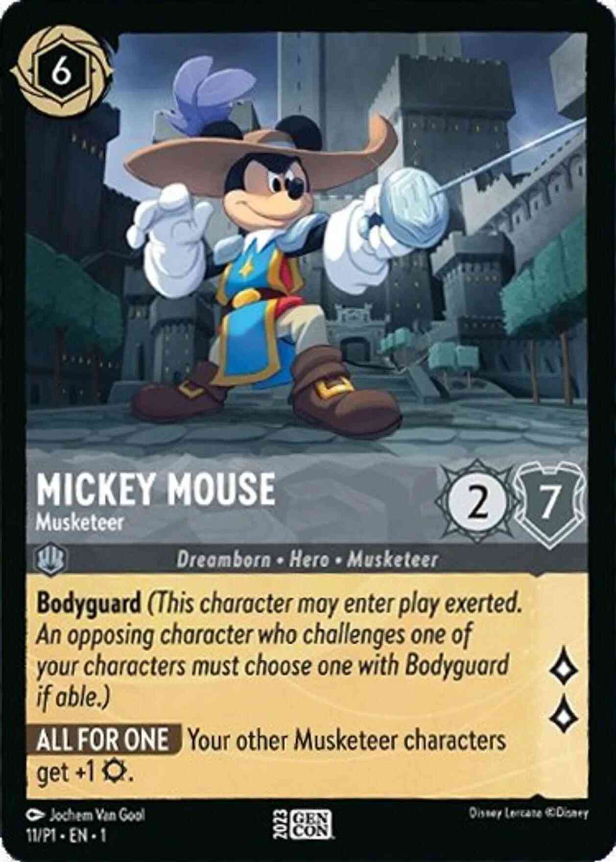 Mickey Mouse - Musketeer - 11/P1 [Disney Lorcana Promo Cards] [Non-Foil]