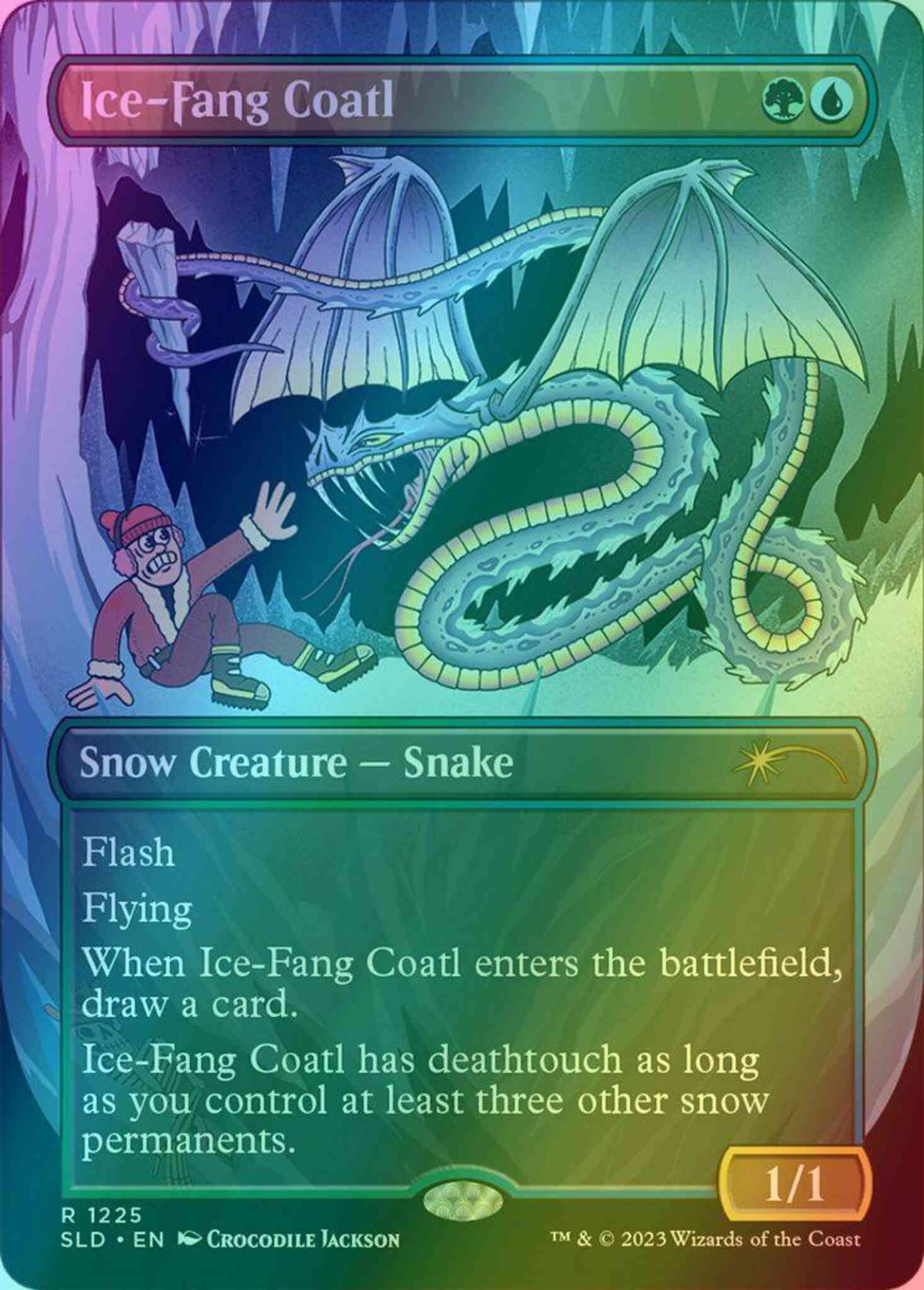 Ice-Fang Coatl [1225] [Borderless] [Ssssssnakessssss] [Secret Lair