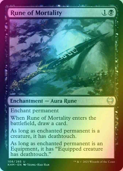 mtg kaldheim rune cards of Mortality [108] [Kaldheim] [Foil] – Face to Face Games Options:0702 (Extended Art) - Commander Legends (CMR) Scry_f99645e5-4125-4f23-8911-0a027a0ac9fe Kaldheim Rune of Speed BANDAI One Piece Set
