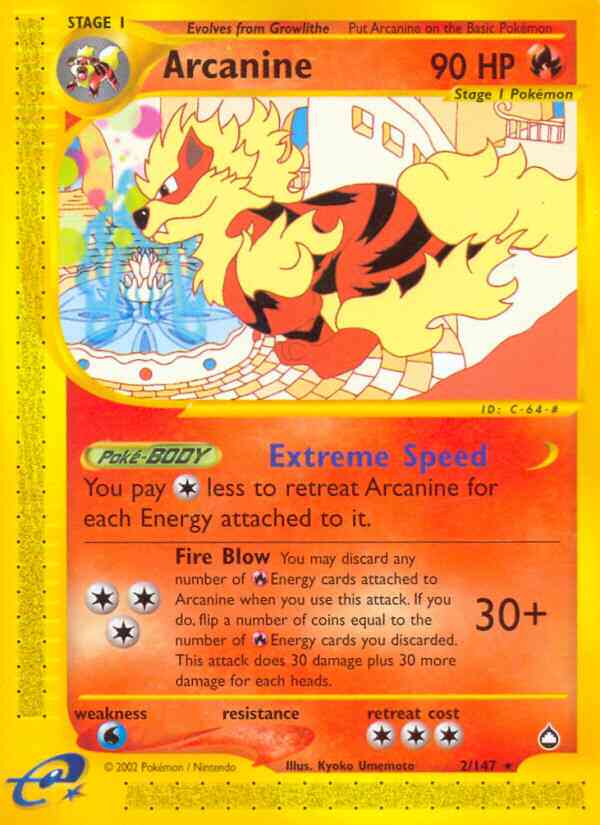 Arcanine - 2/147 - Rare [ecard2-2] [Reverse Holo]