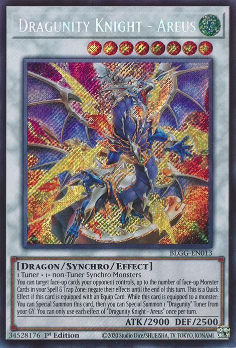 Dragunity Knight - Areus - BLGG-EN013 - Secret Rare - 1st Edition