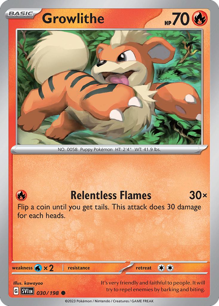 Growlithe - 030/198 - Common [sv01-030] [Non-Holo]