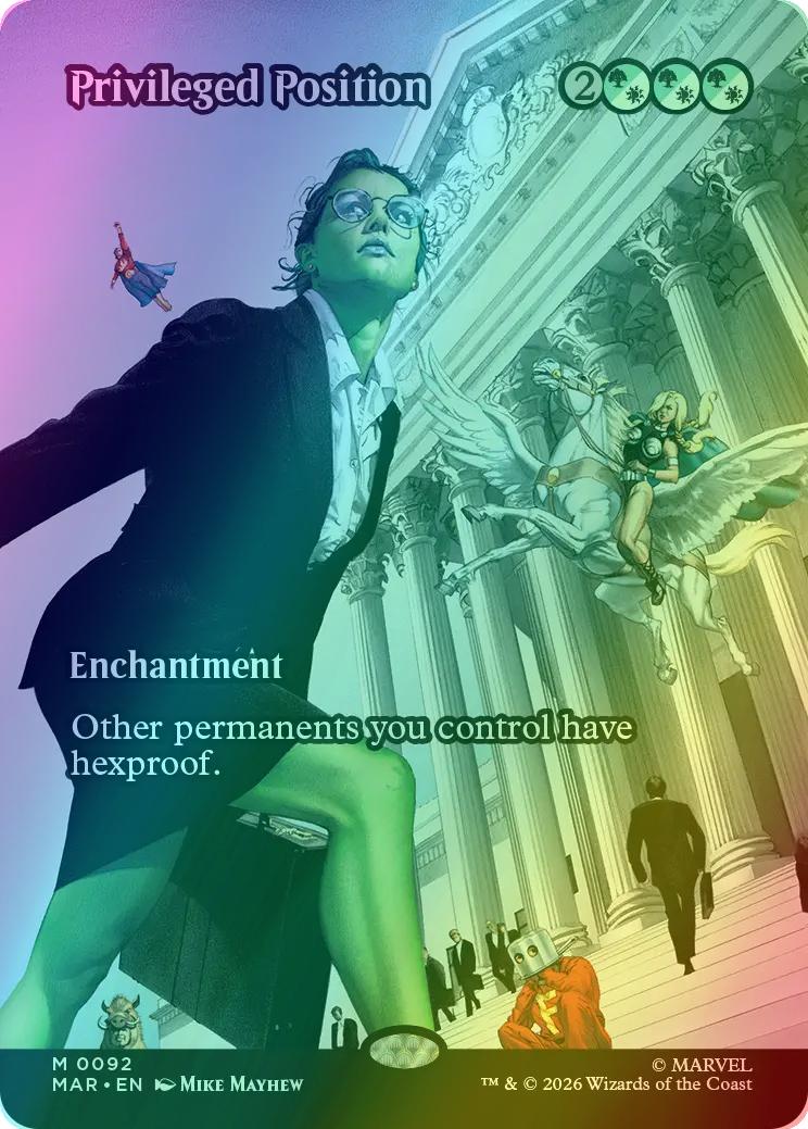 Privileged Position [92] [Borderless] [Source Material] [Marvel Universe] [Foil]
