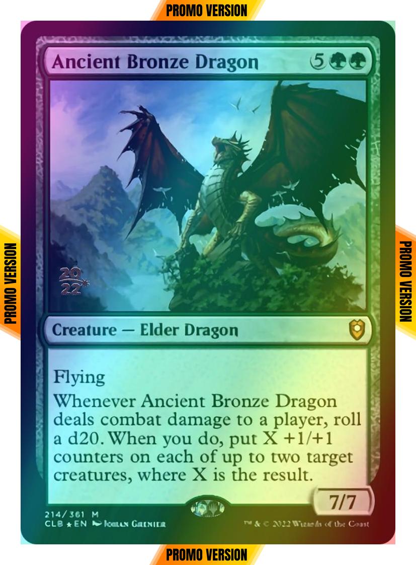 Ancient Bronze Dragon [214s] [Prerelease] [Commander Legends: Battle for Baldur's Gate: Promos] [Foil]