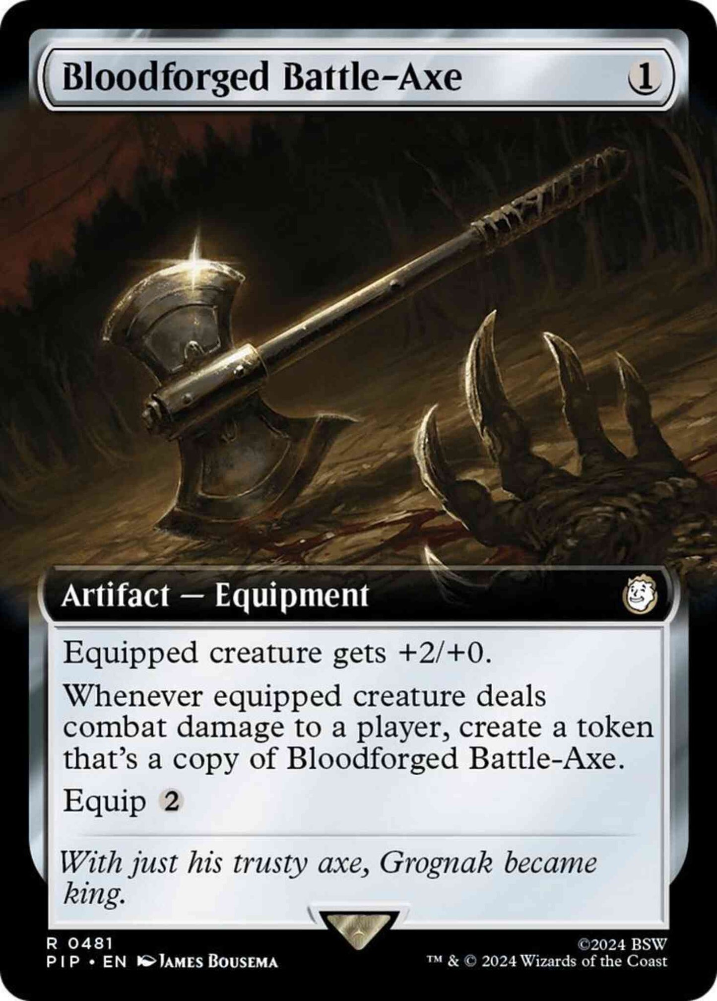 Bloodforged Battle-Axe [481] [Extended Art] [Fallout] [Non-Foil]