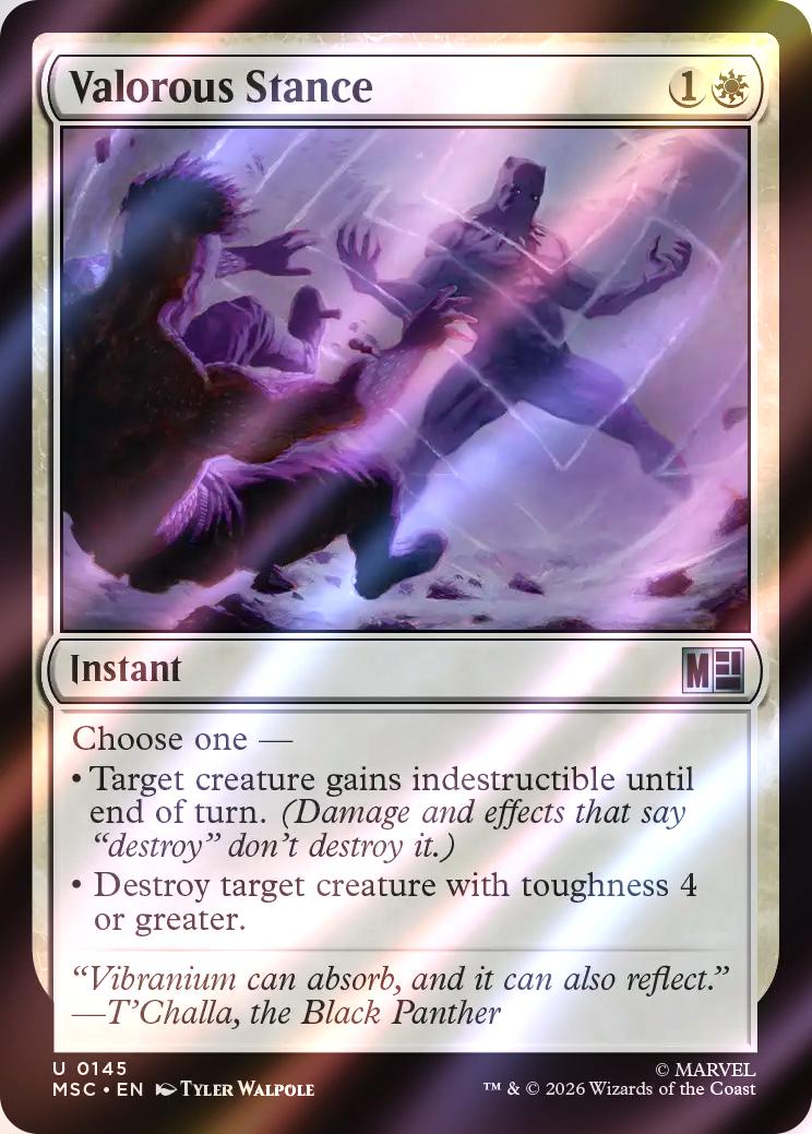 Valorous Stance [145] [Marvel Super Heroes: Commander] [Surge Foil]