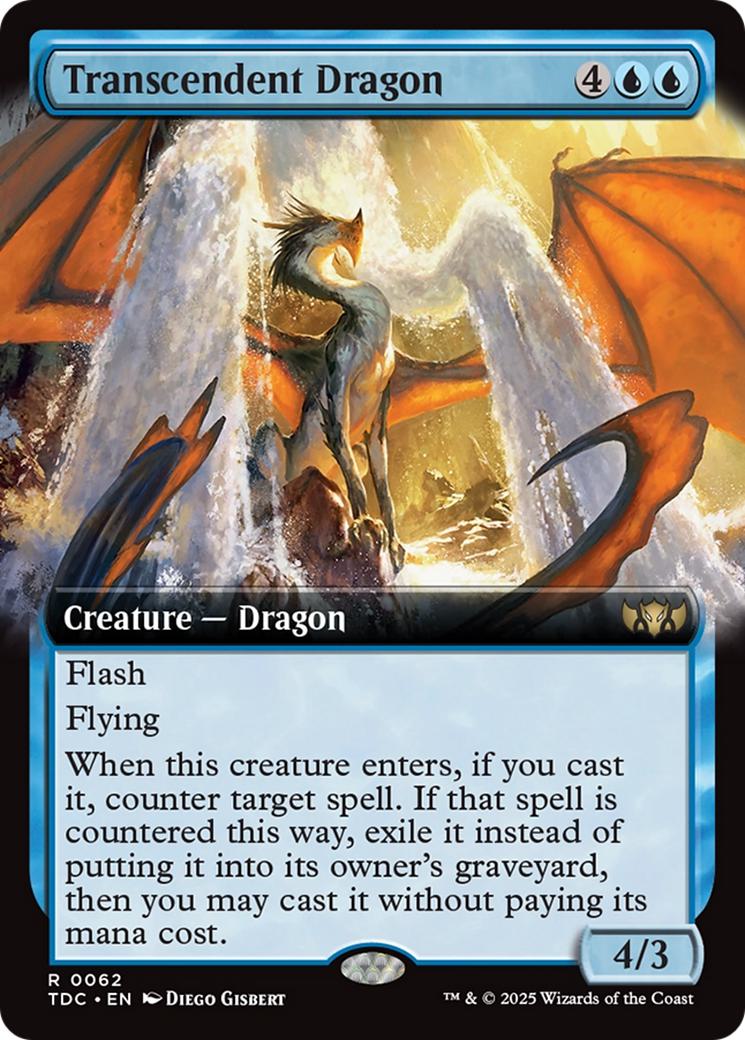 Transcendent Dragon [62] [Extended Art] [Tarkir: Dragonstorm: Commander] [Non-Foil]