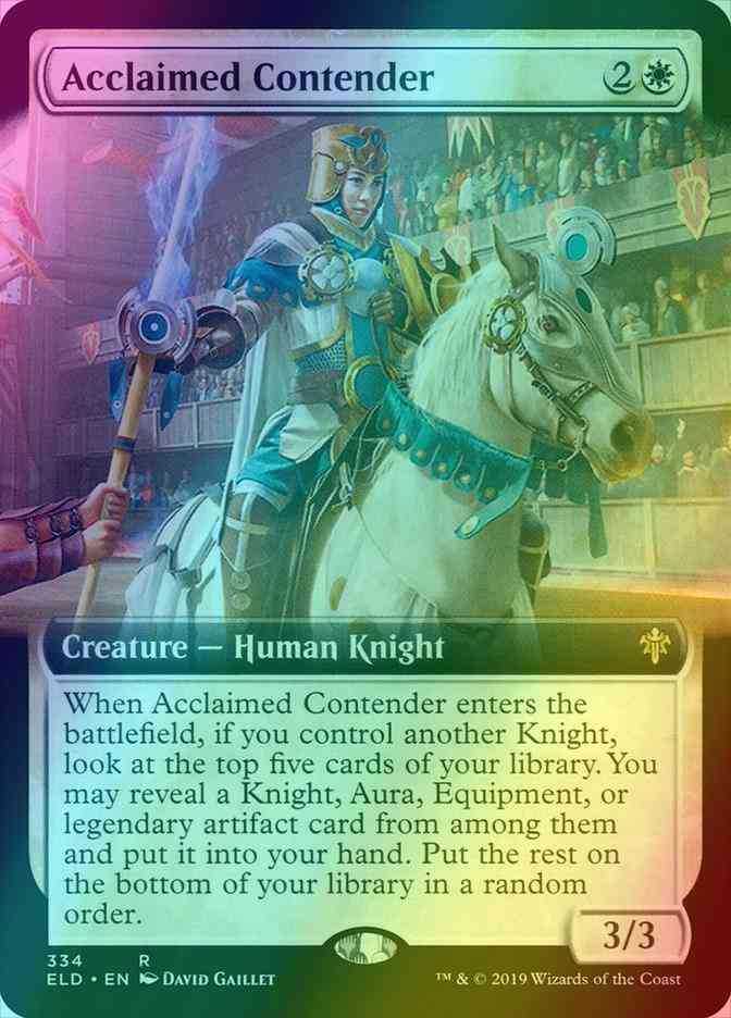Acclaimed Contender [334] [Extended Art] [Throne of Eldraine] [Foil]