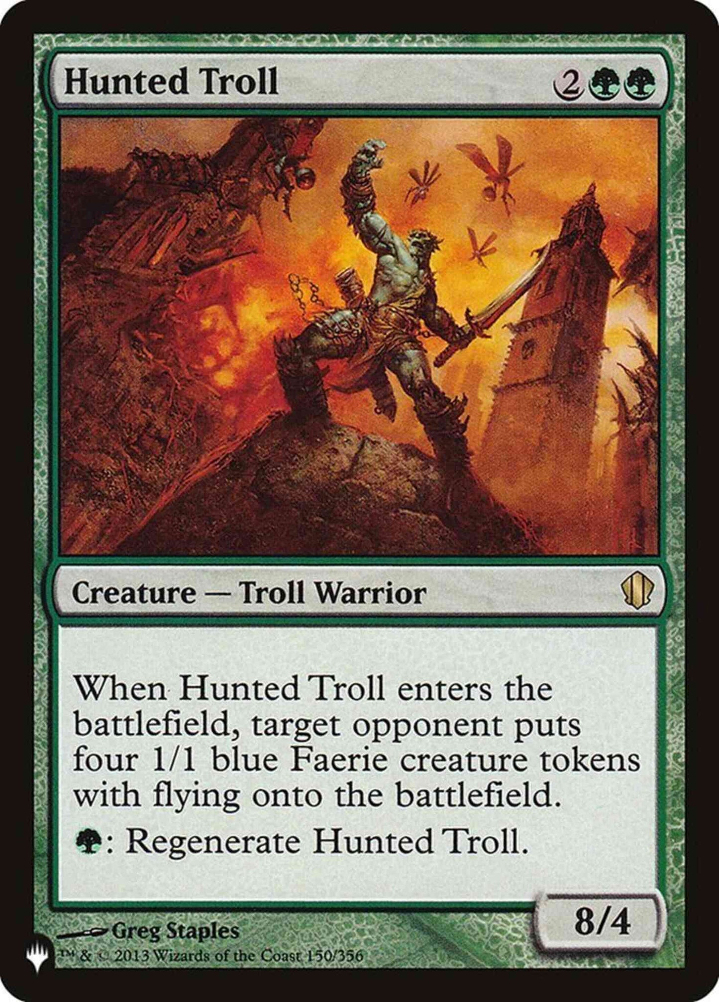 Hunted Troll [C13-150] [The List] [Non-Foil]