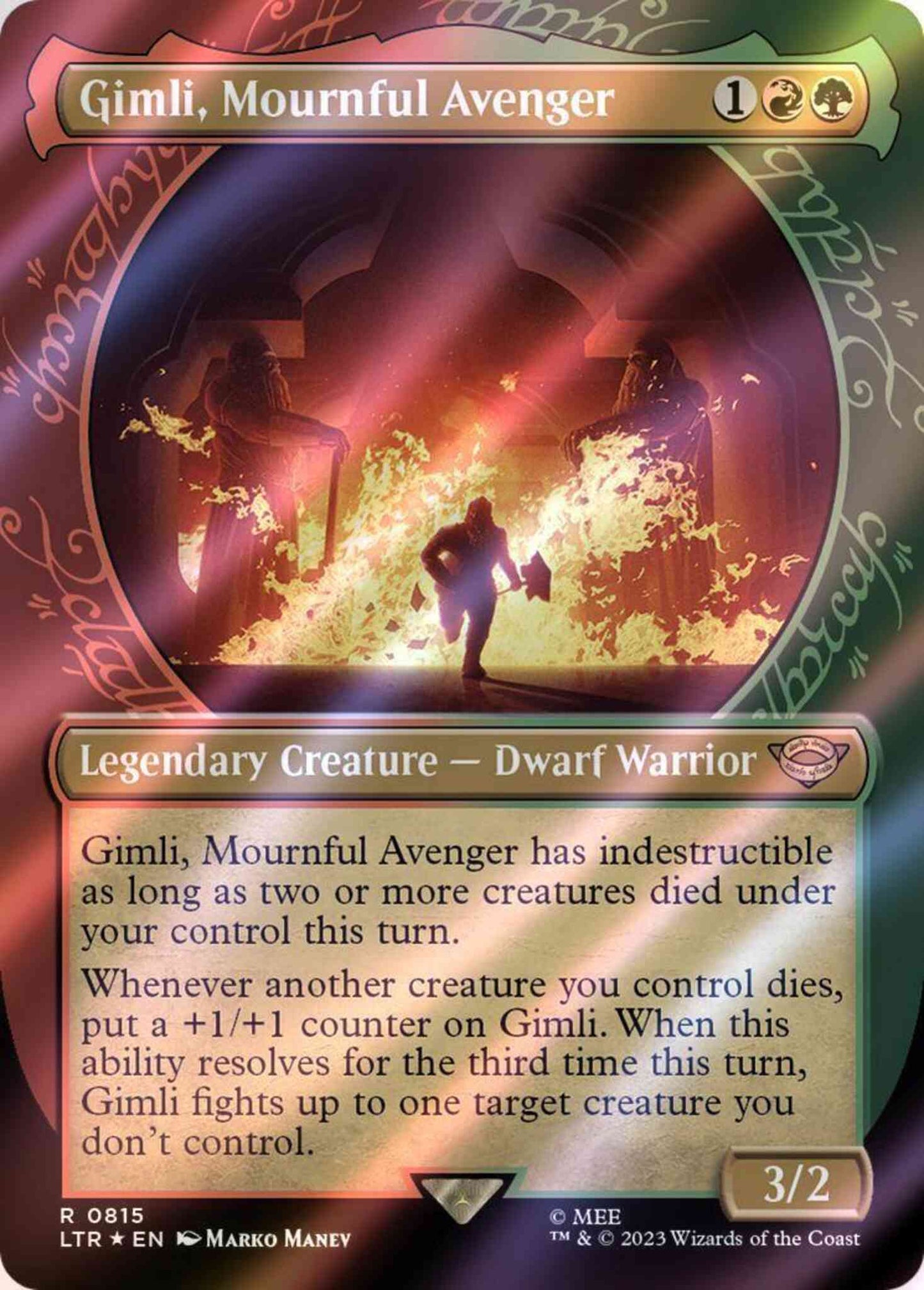 Gimli, Mournful Avenger [815] [Ring Showcase] [The Lord of the Rings: Tales of Middle-earth] [Surge Foil]