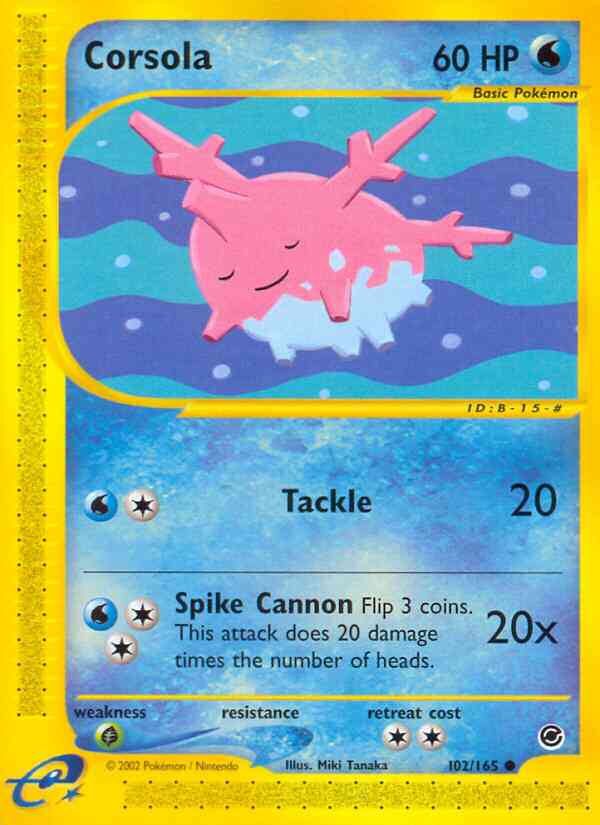 Corsola - 102/165 - Common [ecard1-102] [Reverse Holo]