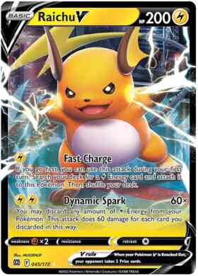 Raichu V - 045/172 - Rare Holo V [swsh9-045] [Ultra]