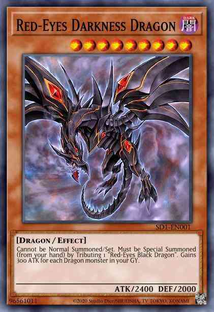 Red-Eyes Darkness Dragon - SD1-EN001 - Ultra Rare - 1st Edition