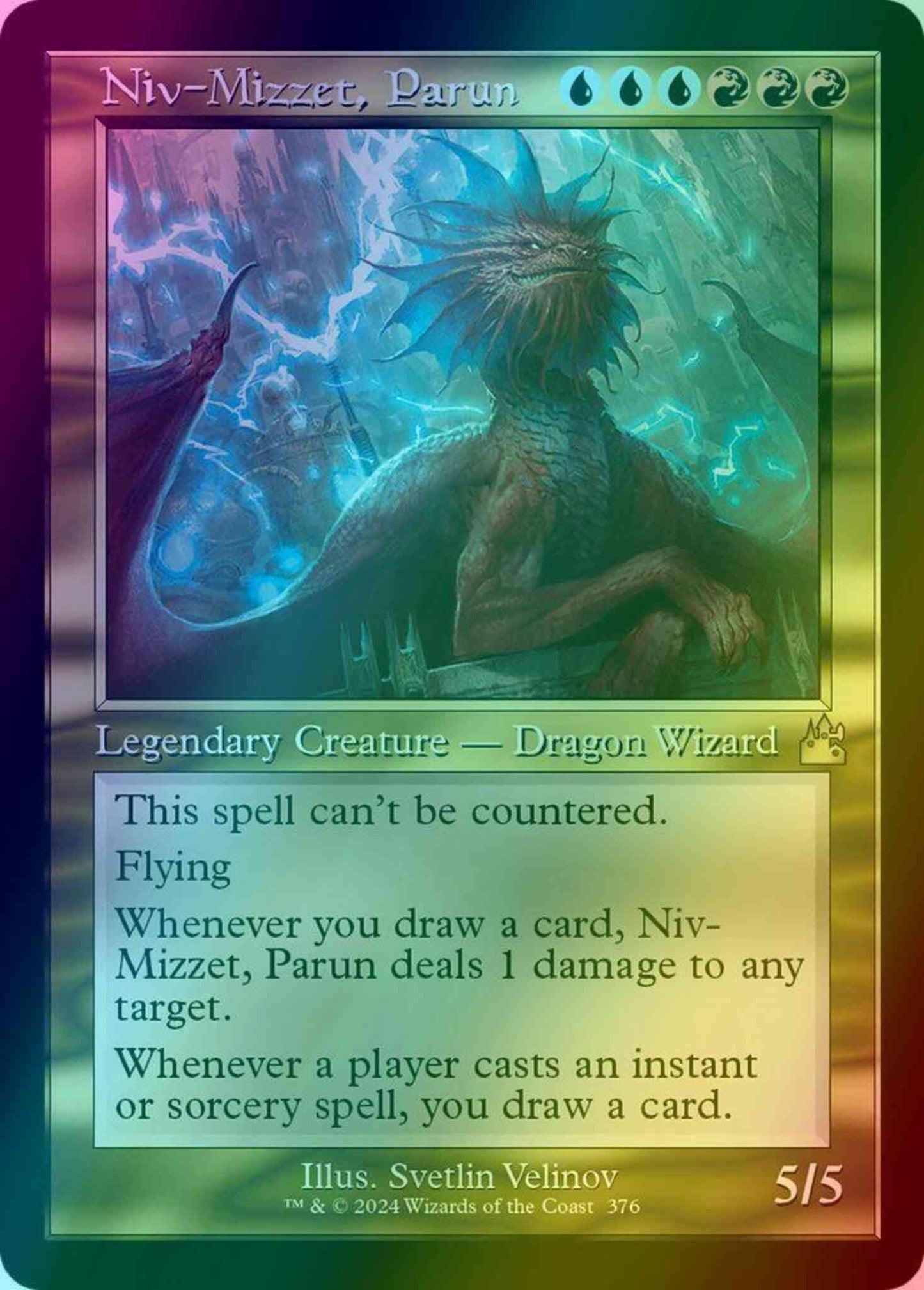 Niv-Mizzet, Parun [376] [Retro Frame] [Ravnica Remastered] [Foil]
