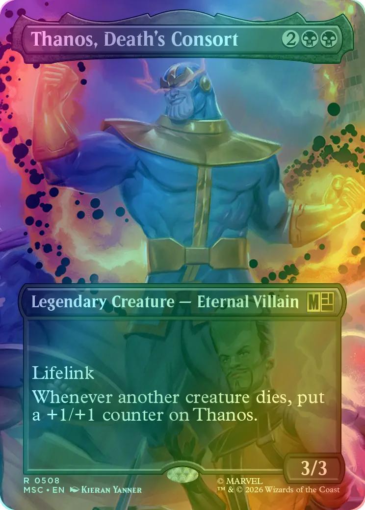 Thanos, Death's Consort [508] [Borderless] [Scene] [Marvel Super Heroes: Commander] [Foil]