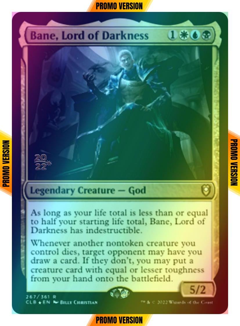 Bane, Lord of Darkness [267s] [Prerelease] [Commander Legends: Battle for Baldur's Gate: Promos] [Foil]