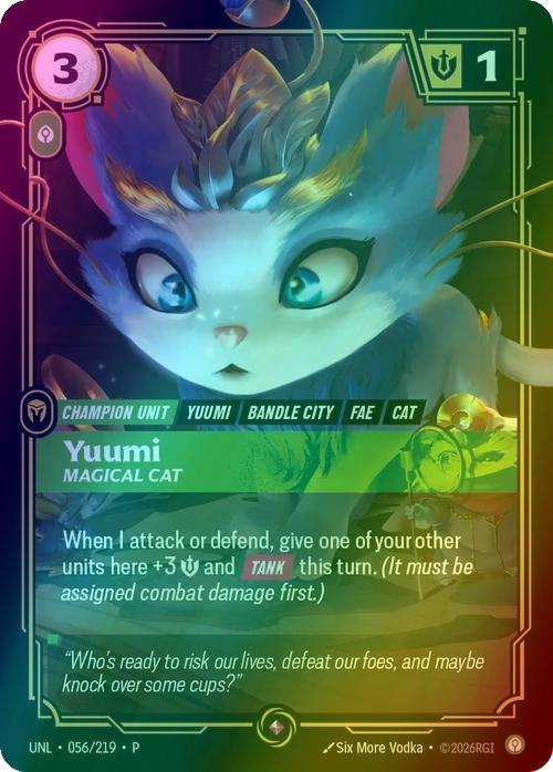 Yuumi, Magical Cat - 056/219 [Riftbound Organized Play Promotional Cards] [Foil]