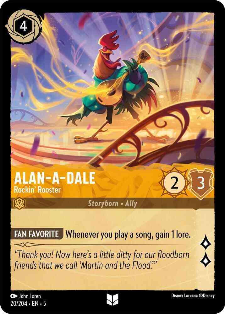 Alan-A-Dale - Rockin' Rooster - 20/204 [Shimmering Skies] [Non-Foil]