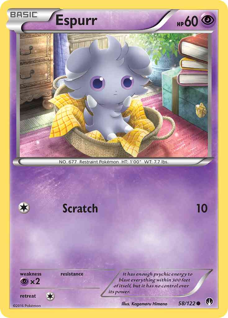 Espurr - 58/122 - Common [xy9-58] [Reverse Holo]