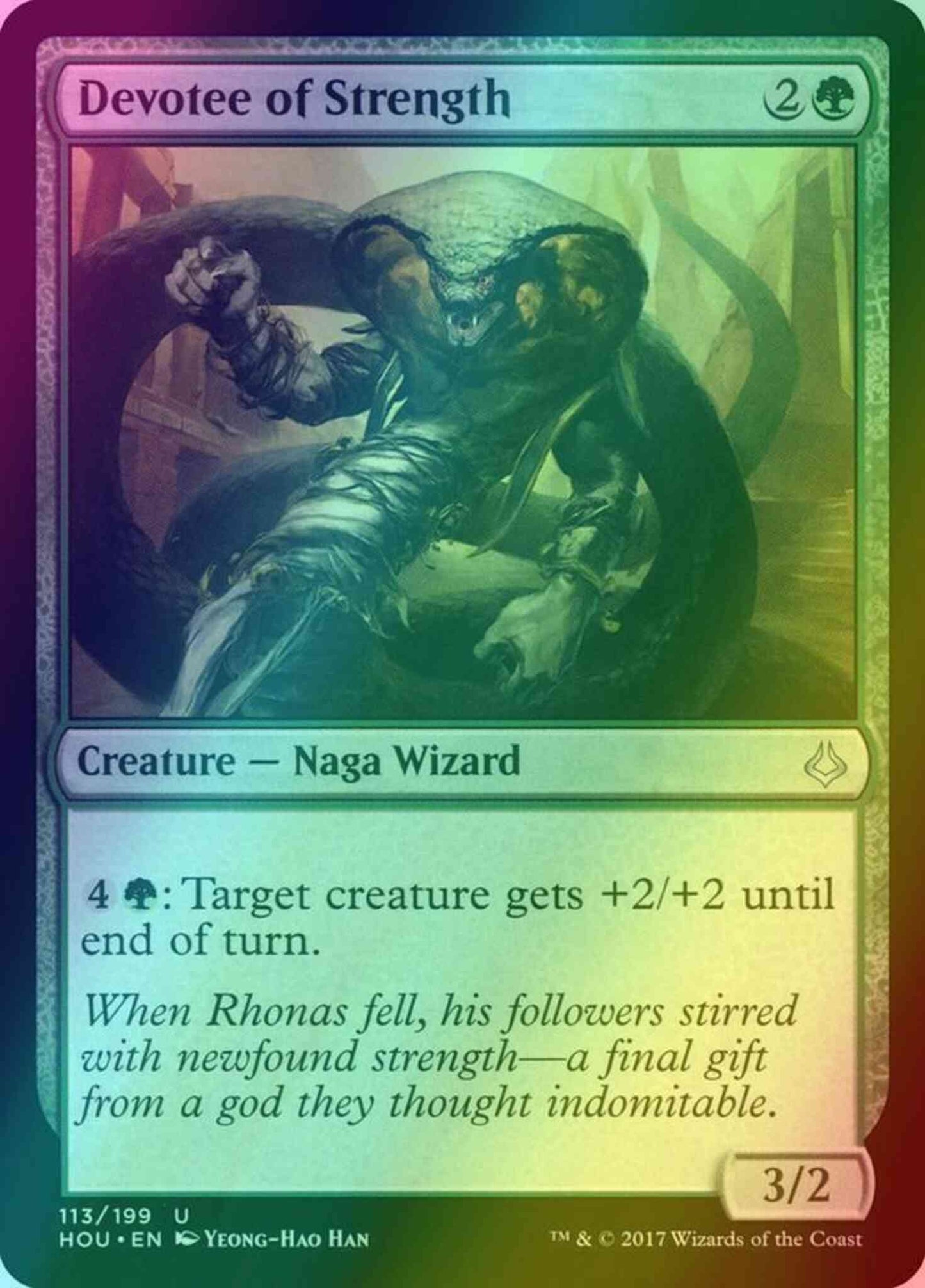 Devotee of Strength [113] [Hour of Devastation] [Foil]