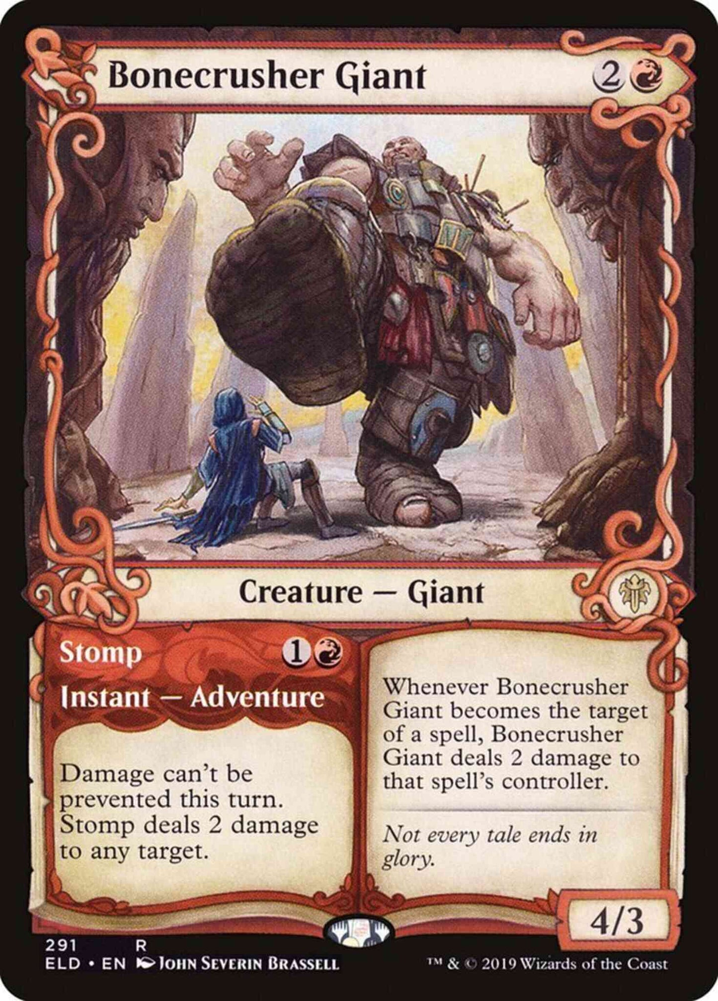 Bonecrusher Giant // Stomp [291] [Adventure Showcase] [Throne of Eldraine] [Non-Foil]