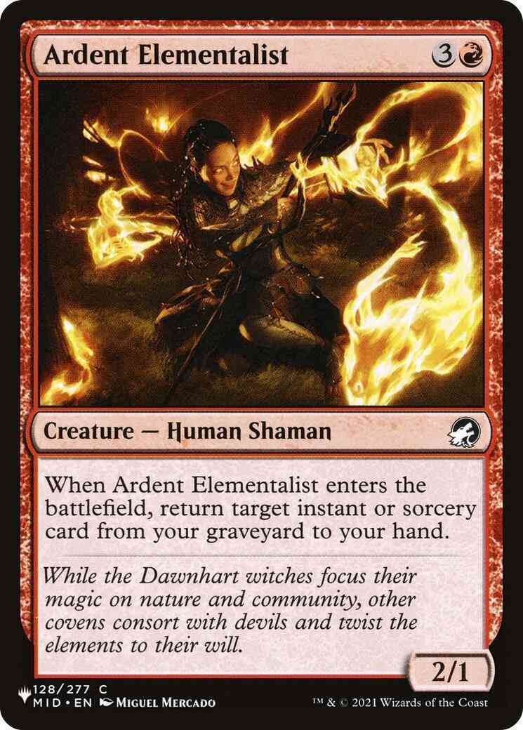 Ardent Elementalist [MID-128] [The List] [Non-Foil]