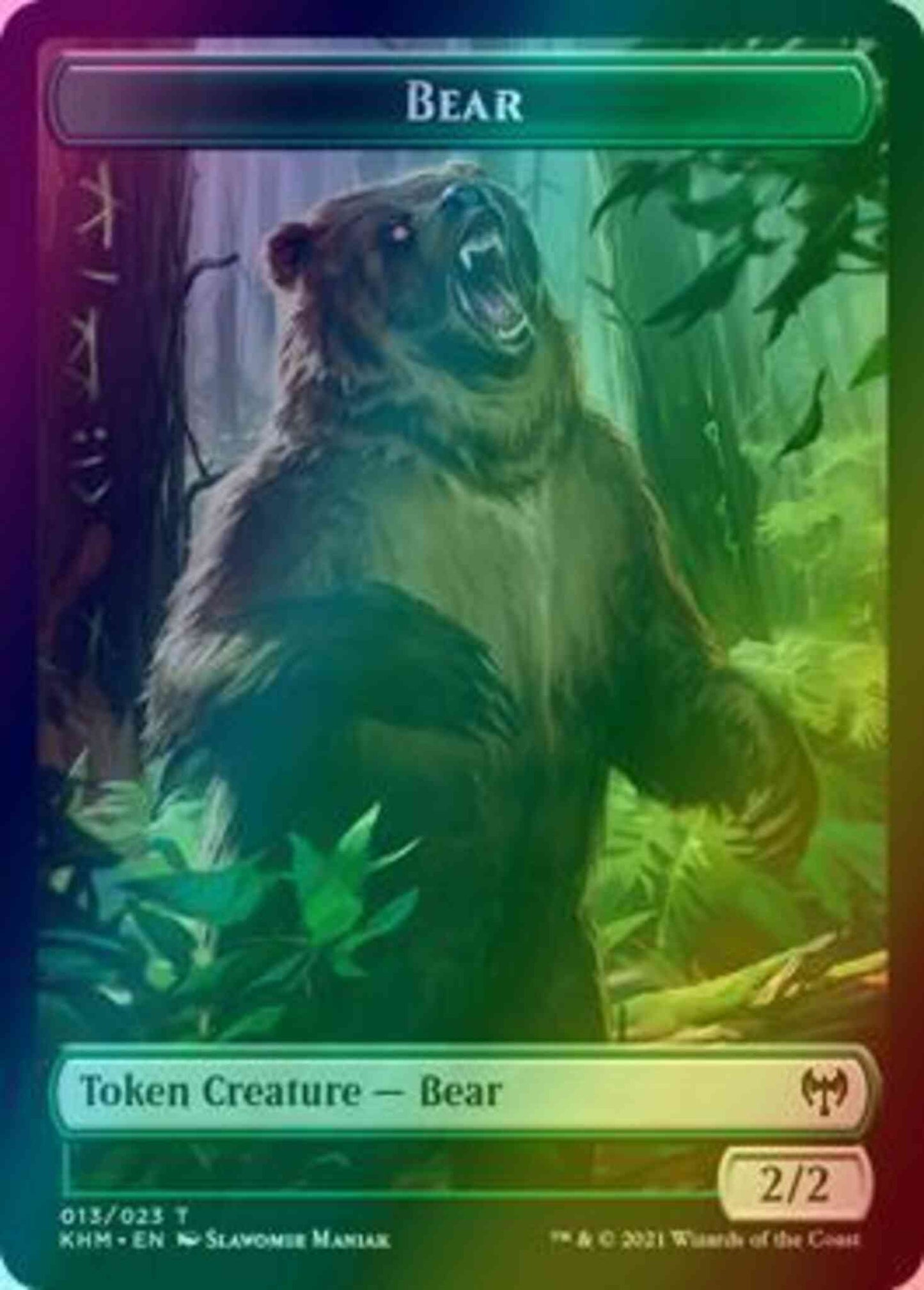 Bear Token (13) // Human Warrior Token (03) [Kaldheim Tokens] [Foil]