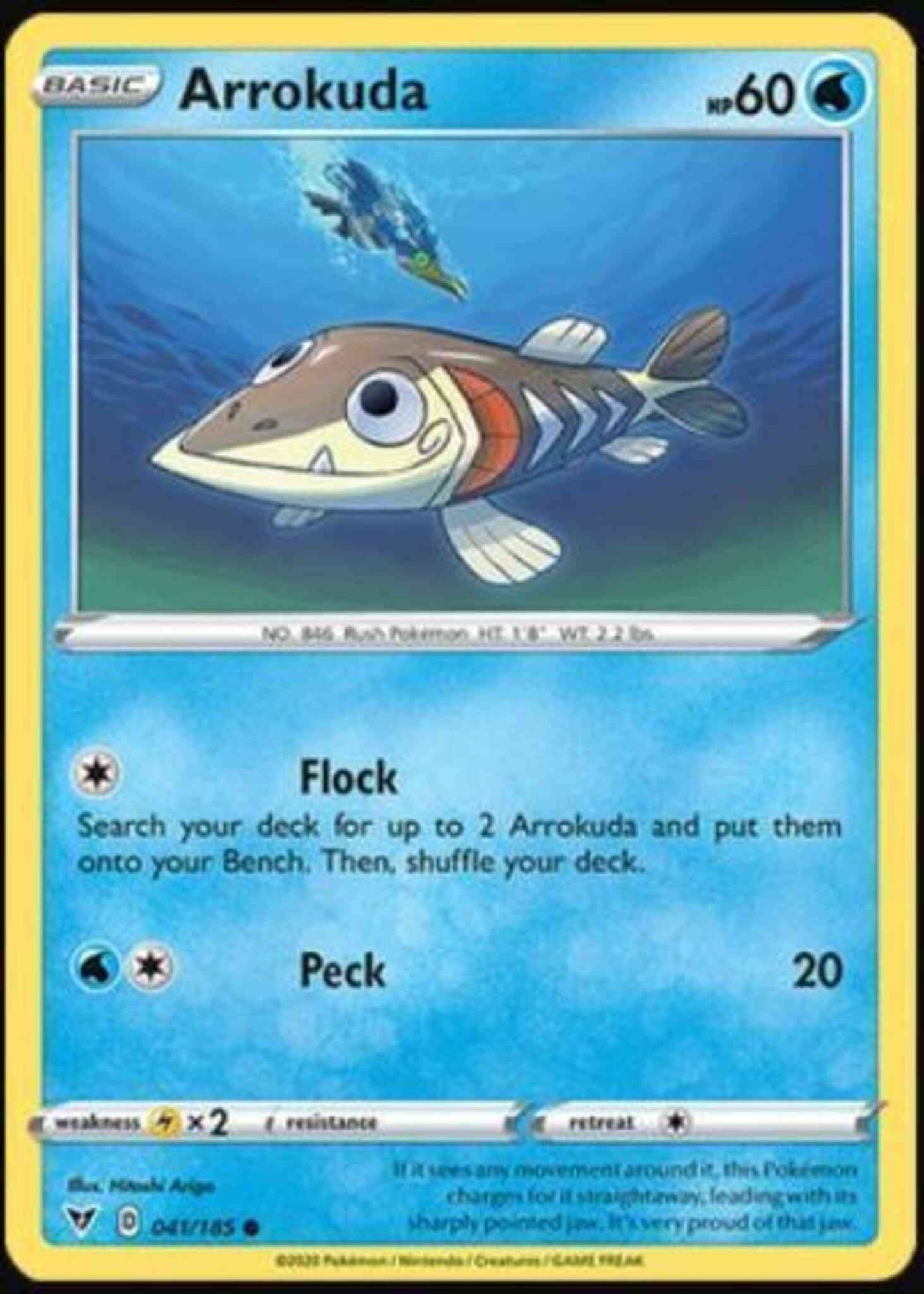 Arrokuda - 041/185 - Common [swsh4-041] [Reverse Holo]