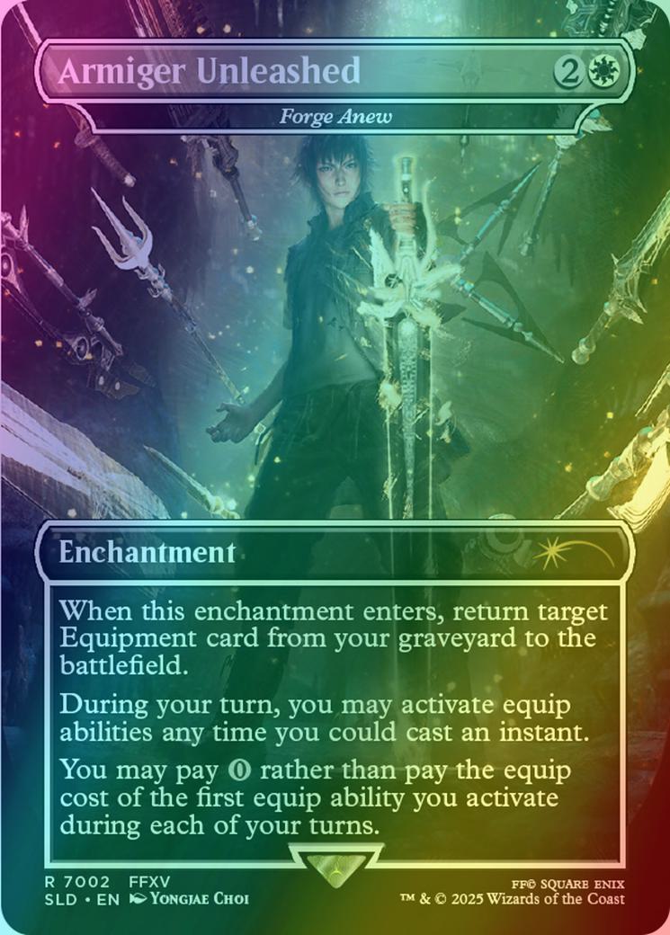 Armiger Unleashed - Forge Anew [7002] [Borderless] [FINAL FANTASY: Weapons] [Secret Lair Drop] [Foil]