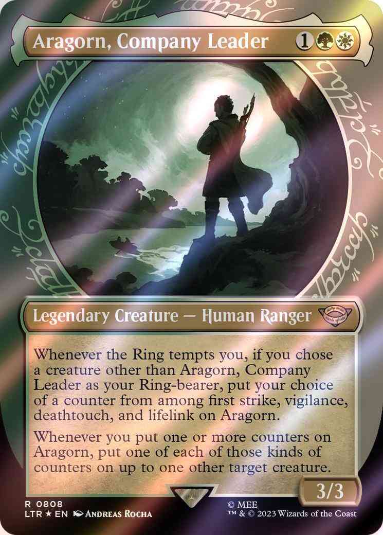 Aragorn, Company Leader [808] [Ring Showcase] [The Lord of the Rings: Tales of Middle-earth] [Surge Foil]