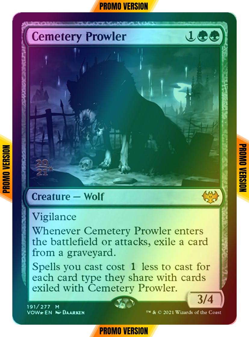 Cemetery Prowler [Prerelease] [191s] [Innistrad: Crimson Vow: Promos] [Foil]