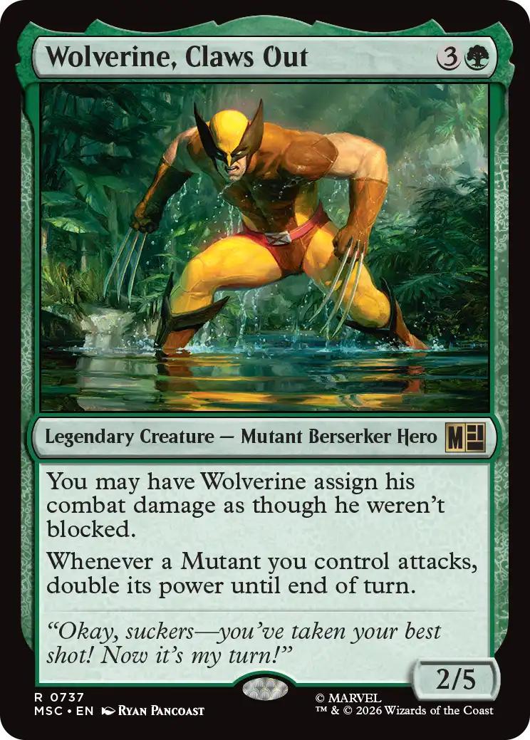 Wolverine, Claws Out [737] [Jumpstart] [Marvel Super Heroes: Commander] [Non-Foil]