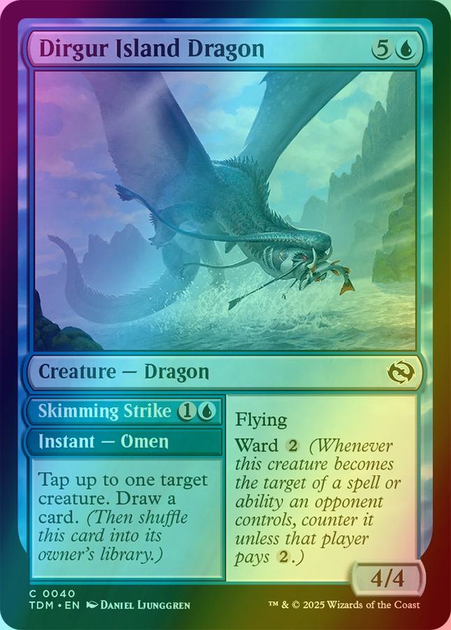 Dirgur Island Dragon // Skimming Strike [40] [Tarkir: Dragonstorm] [Foil]