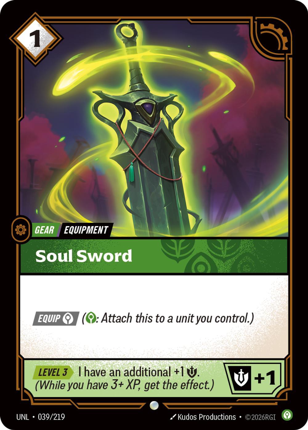 Soul Sword - 039/219 [Unleashed] [Non-Foil]