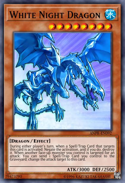 White Night Dragon - BP02-EN083 - Mosaic Rare - 1st Edition