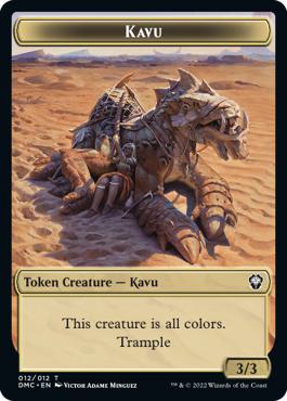 Bear Token (07) // Kavu Token (12) [DMC/DMC Set Symbol] [Dominaria United: Commander: Tokens] [Non-Foil]