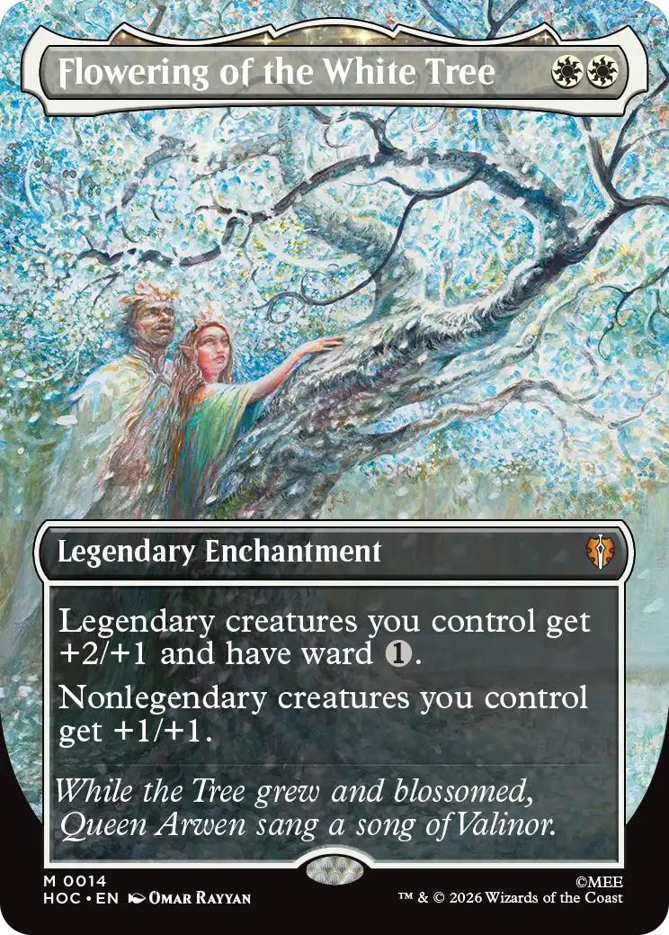 Flowering of the White Tree [14] [Borderless] [Classic Artist] [The Hobbit: Commander] [Non-Foil]