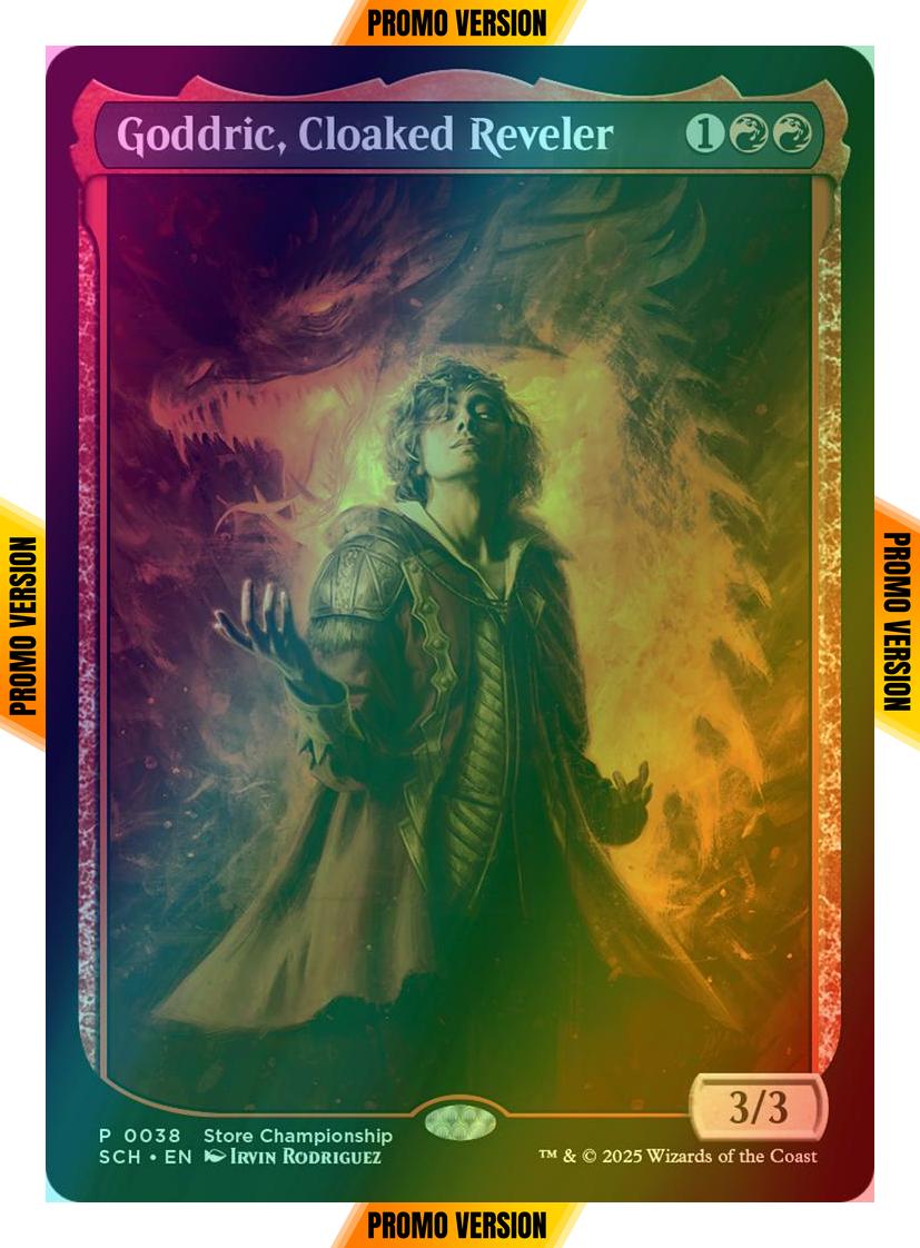Goddric, Cloaked Reveler [38] [Textless] [Store Championships] [Foil]
