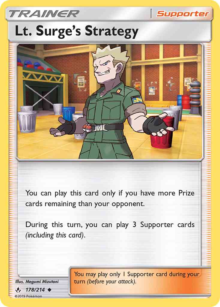 Lt. Surge's Strategy - 178/214 - Uncommon [sm10-178] [Non-Holo]