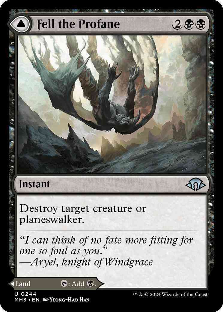 Fell the Profane // Fell Mire [244] [Modern Horizons 3] [Non-Foil]