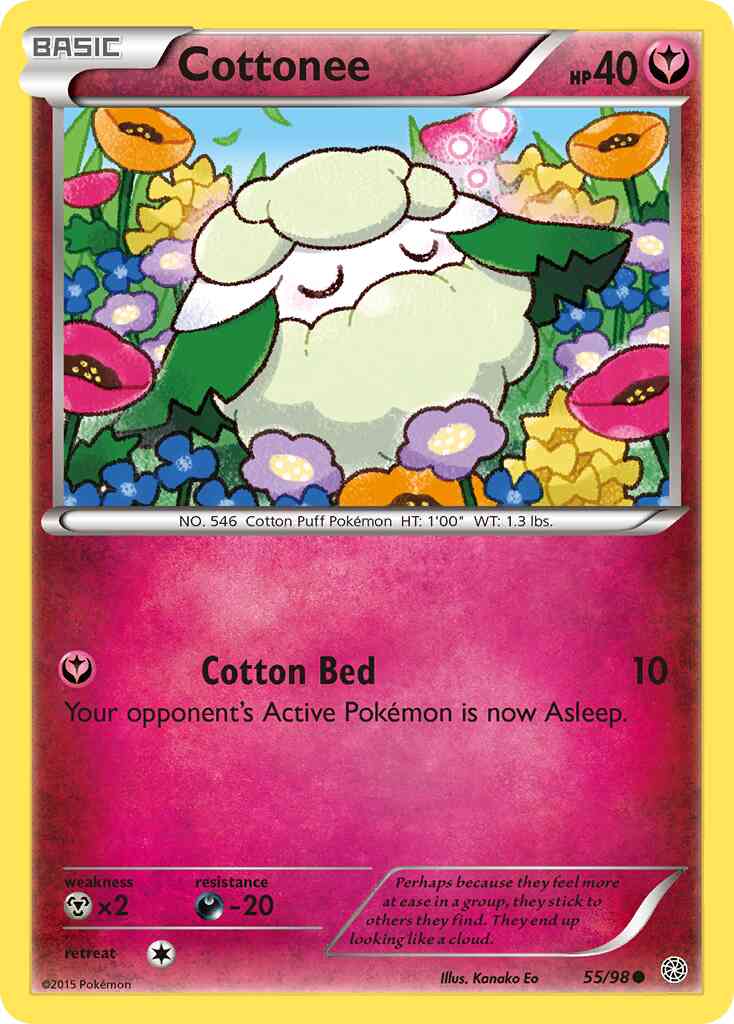Cottonee - 55/98 - Common [xy7-55] [Non-Holo]